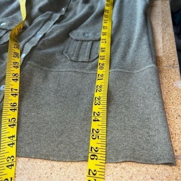 Soft Surroundings Green Button Front Cardigan With Pockets Womens Size Medium - Picture 12 of 13